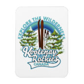 Klokler Canada, verken de wildernis, ski logo M Magneet (Verticaal)