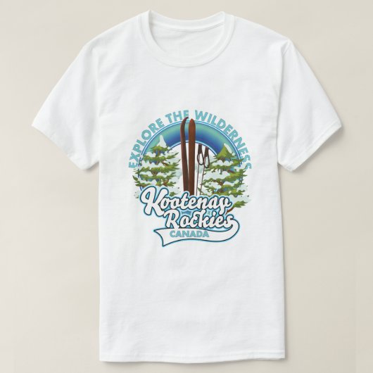 Klokler Canada, verken de wildernis, ski logo T T-shirt (Design voorkant)