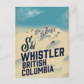 Klokler, Vancouver British Columbia ski poster Briefkaart (Voorkant)