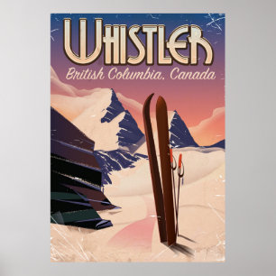 Klokler, Vancouver, Brits Columbia Ski poster