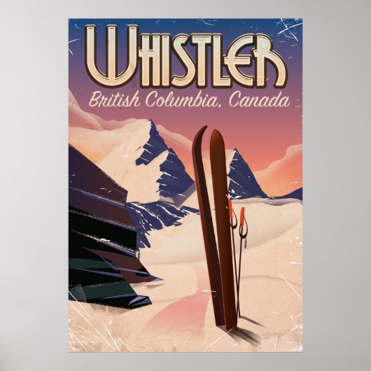 Klokler, Vancouver, Brits Columbia Ski poster (Voorkant)