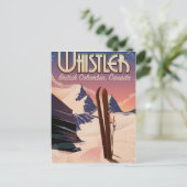 Klokler, Vancouver, Brits Columbia Ski poster Briefkaart (Staand voorkant)