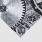 Klokmacro-fotografie terugzetten,  klokken B&W Tissuepapier (Detail)