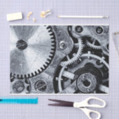 Klokmacro-fotografie terugzetten,  klokken B&W Tissuepapier (Craft)