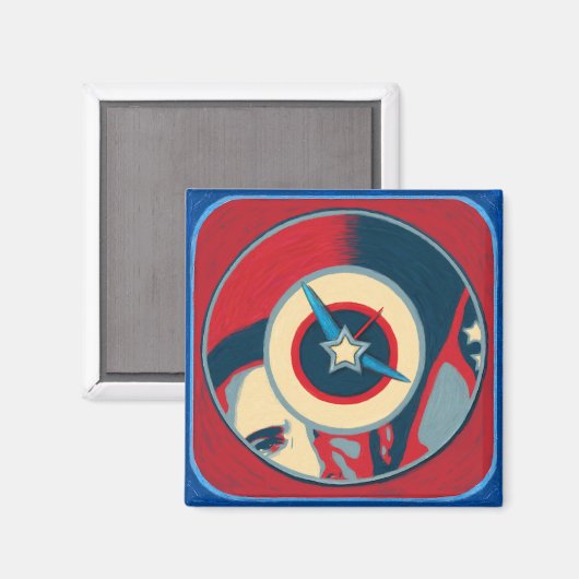 Klokmagneet van Obama Magneet (Voorkant / Achterkant)