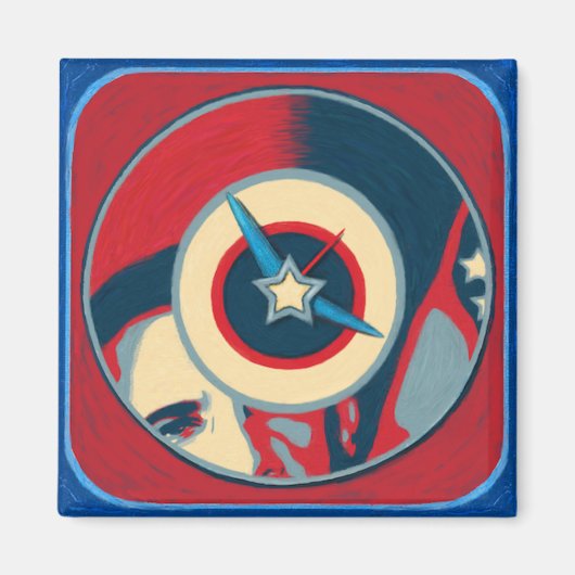 Klokmagneet van Obama Magneet (Voorkant)