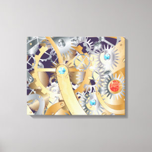 klokmechanisme canvas afdruk