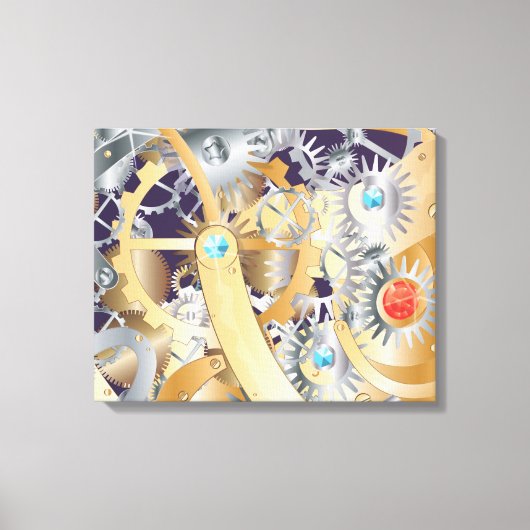 klokmechanisme canvas afdruk (Voorkant)