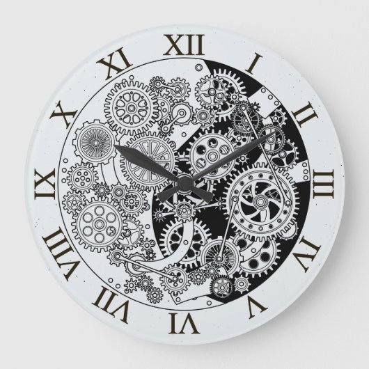 Klokmechanisme met kettingwiel grote klok (Voorkant)