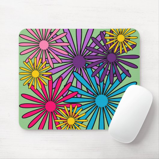 Klokpad met bloemen muismat (Met muis)