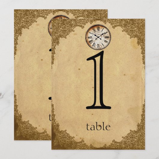  Klokpapier 1e Jubileum Tabelnummer Kaart (Voorkant / Achterkant)