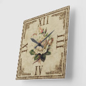 Klokplein  Shabby Kijk naar de aard van het Roos Vierkante Klok (Hoek)
