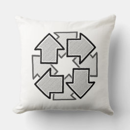 Kloksgewijze Pijlen Minimaal Geometrisch Wit Varia Kussen