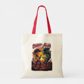 Klokslag bij zonsondergang - Cowboy vs. Alien Tote Bag (Achterkant)