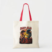 Klokslag bij zonsondergang - Cowboy vs. Alien Tote Bag (Voorkant)