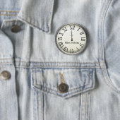 Klokstakingen Midnight New Year Ronde Button 5,7 Cm (In situ)