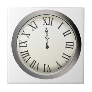 Klokstakingen Midnight New Year Tegeltje