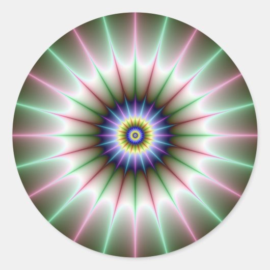 Klokster Star Round-Sticker Ronde Sticker (Voorkant)