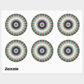 Klokster Star Round-Sticker Ronde Sticker (Vel)