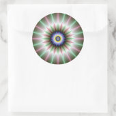 Klokster Star Round-Sticker Ronde Sticker (Tas)
