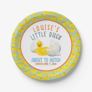 Klokt bijna uit Baby Shower Uitnodiging Papieren Bordje