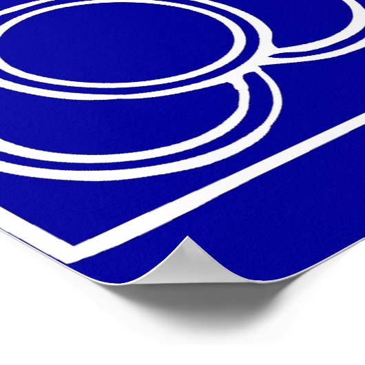 Kloktandwielen blauwdruk poster (Hoek)