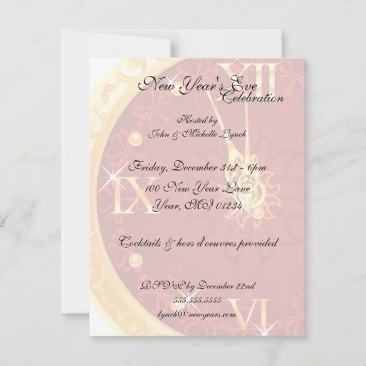 Kloktellingskaarten voor nieuwjaar kaart (Voorkant)