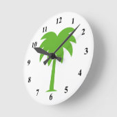 Kloktijd palmwand ronde klok (Hoek)