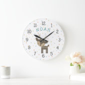 Kloktijd voor herten van baby-bossen met naam grote klok (Huis)