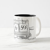 Klokventilatoren Mok koffie draaien - twee toonton (Voorkant rechts)