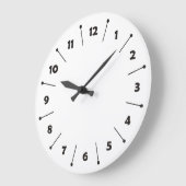 Klokvoetstrepen en -nummers - zwart grote klok (Hoek)