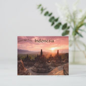 Klokvormige stoepa's in Borobudur Indonesië Briefkaart (Staand voorkant)