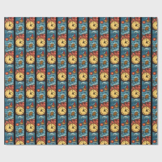 Klokwereld Cadeaupapier (Vlak)