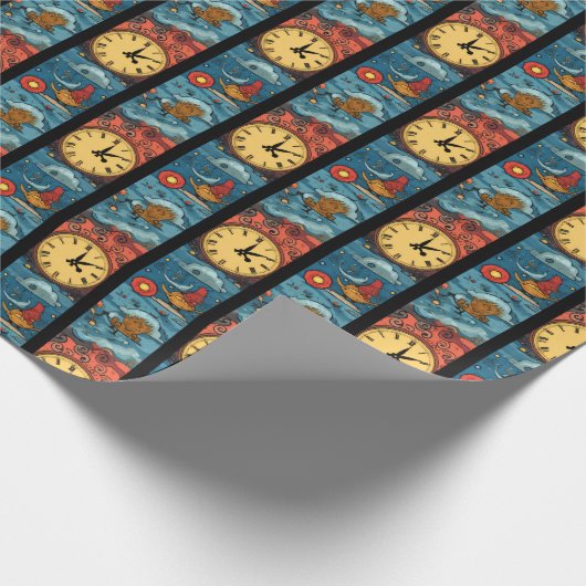 Klokwereld Cadeaupapier (Hoek)