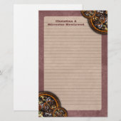 Klokwerk en leer, briefpapier (Voorkant / Achterkant)