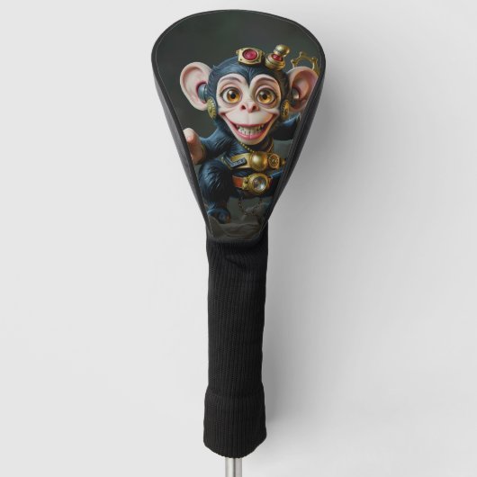 Klokwerk Grotbewaarder – De Fluisterende Aap  Golfheadcover (Voorkant)