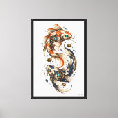 Klokwerk Koi Canvas Afdruk (Voorkant)