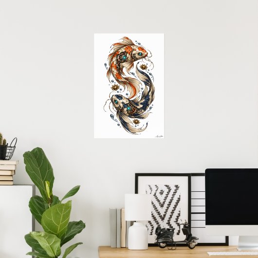 Klokwerk Koi Poster (Thuiskantoor)