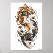 Klokwerk Koi Poster (Voorkant)