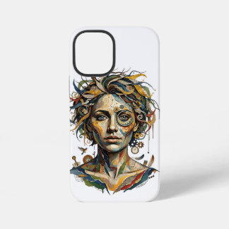 Klokwerk Muse — Een Surrealistisch Steampunk Portr iPhone 12 Mini Hoesje