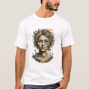 Klokwerk Muse — Een Surrealistisch Steampunk Portr T-shirt