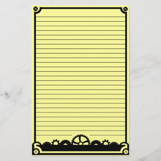 Klokwerk Silhouet, briefpapier (Voorkant)