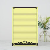 Klokwerk Silhouet, briefpapier (Staand voorkant)