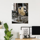 Klokwerk Vlinderglans Poster (Thuiskantoor)