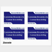 Klokwerkbouwmachines Rechthoekige Sticker (Vel)