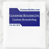 Klokwerkbouwmachines Rechthoekige Sticker (Tas)