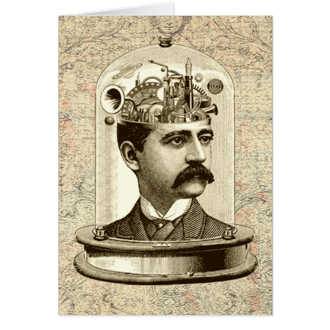 Klokwerkbrein STEAMPUNK antiek (Voorkant)