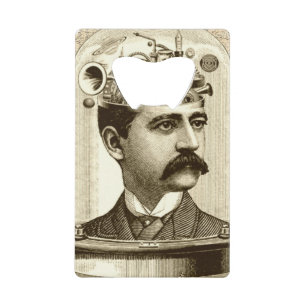 Klokwerkbrein STEAMPUNK vintage Creditkaart Flessenopener