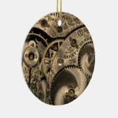 klokwerkversiering keramisch ornament (Rechts)