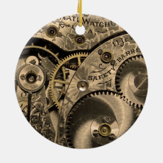  klokwerkversiering keramisch ornament (Achterkant)